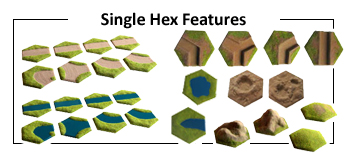 Single hex terrain features